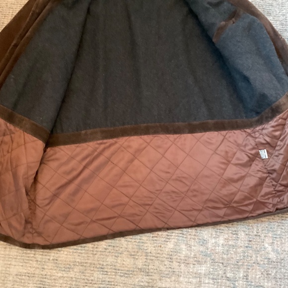 J.Crew Suede Brown Leather with Wool Lining Jacket Size Large - Picture 7 of 11